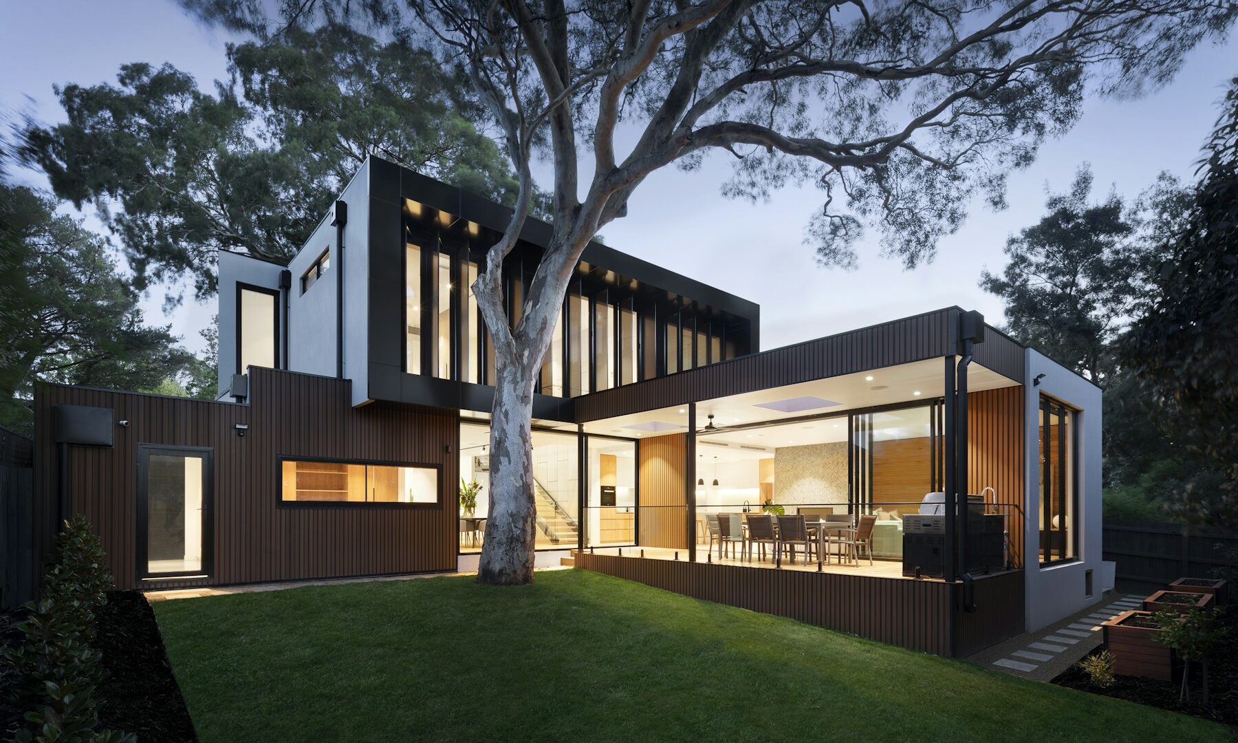 Hillside villa exterior