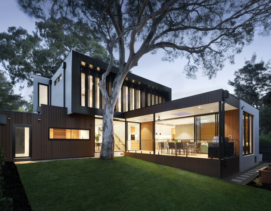 Hillside villa exterior