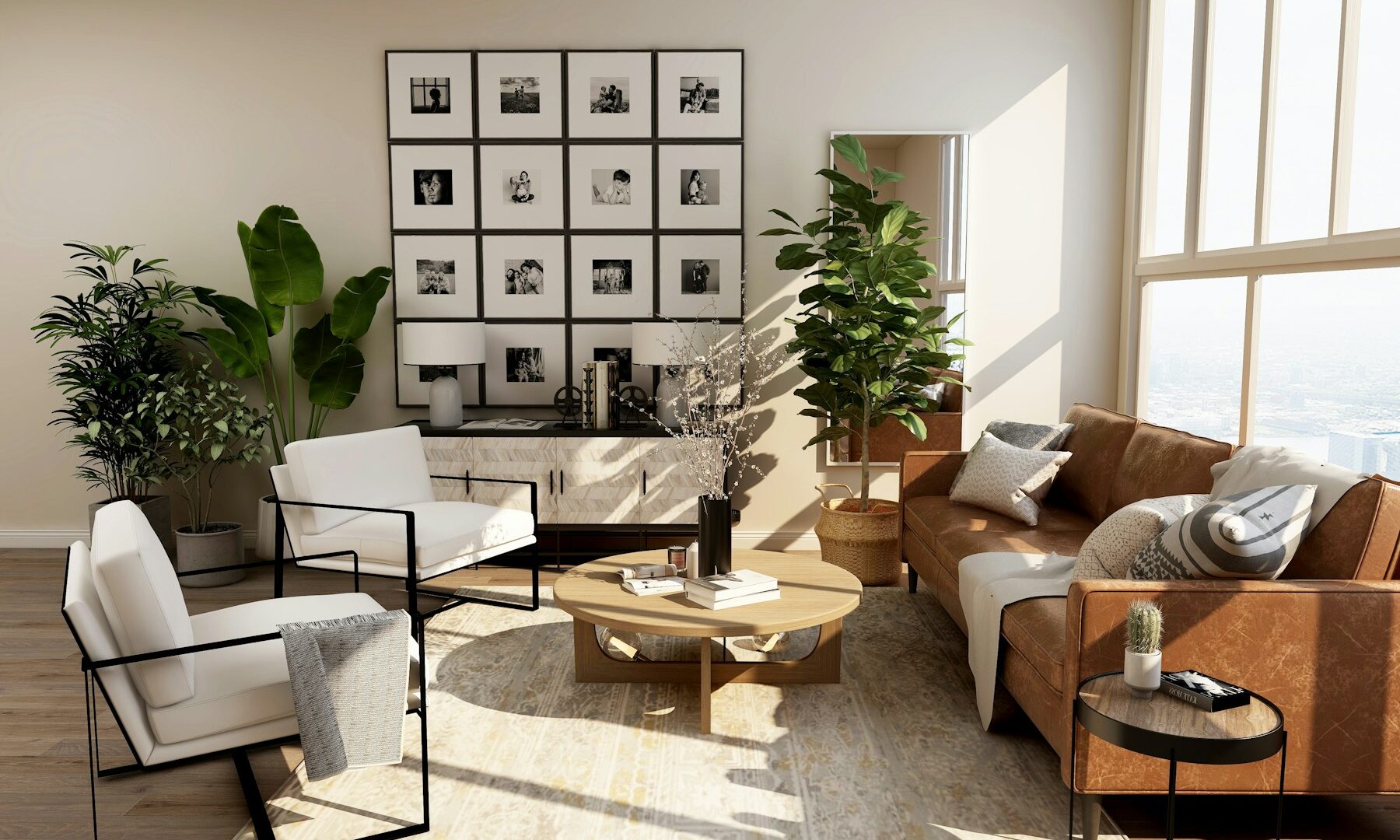 Minimalist interior living space