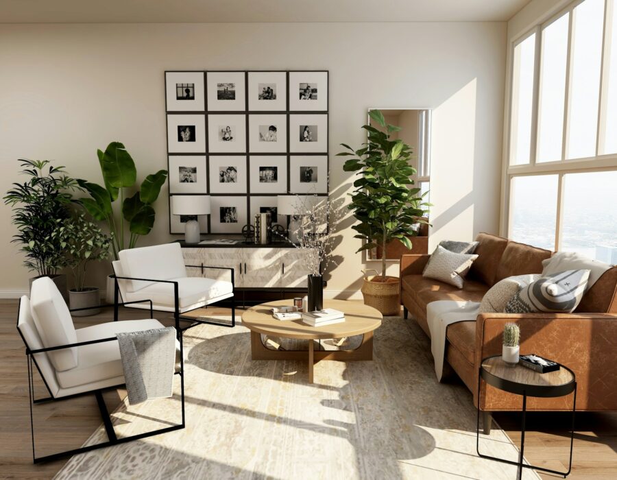 Minimalist interior living space